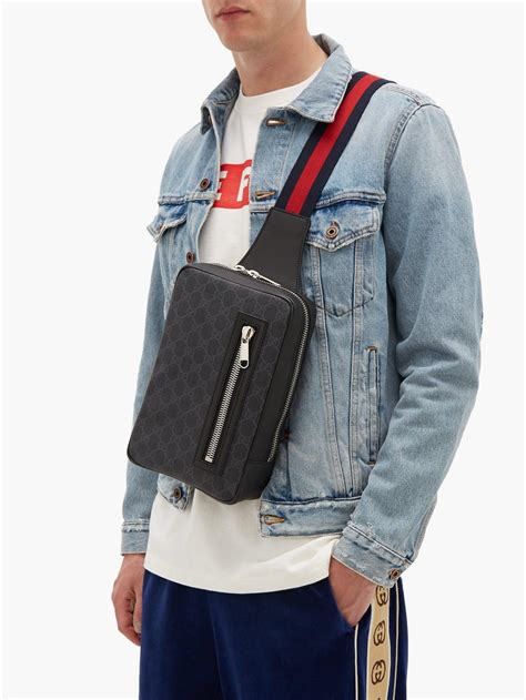 gucci supreme leather satchel|Gucci satchel crossbody.